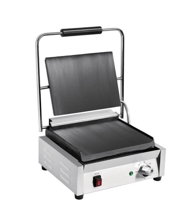 Contactgrill groot | budget | glad | 2,2kW | (H)21x(B)38x(D)39,5