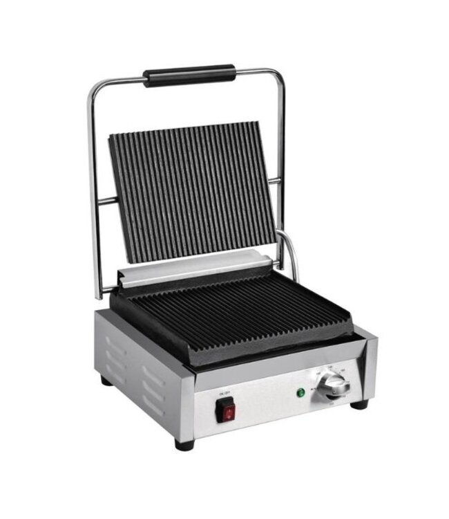 Contactgrill groot | budget | gegroefd | 2,2kW | (H)21x(B)38x(D)39,5