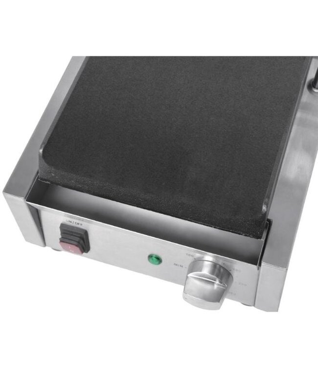 Contactgrill | budget | glad | 1,5kW | (H)21x(B)29x(D)39,5