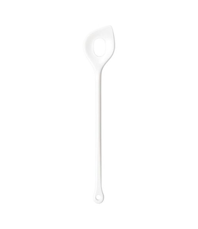 Lepel melamine - gat wit