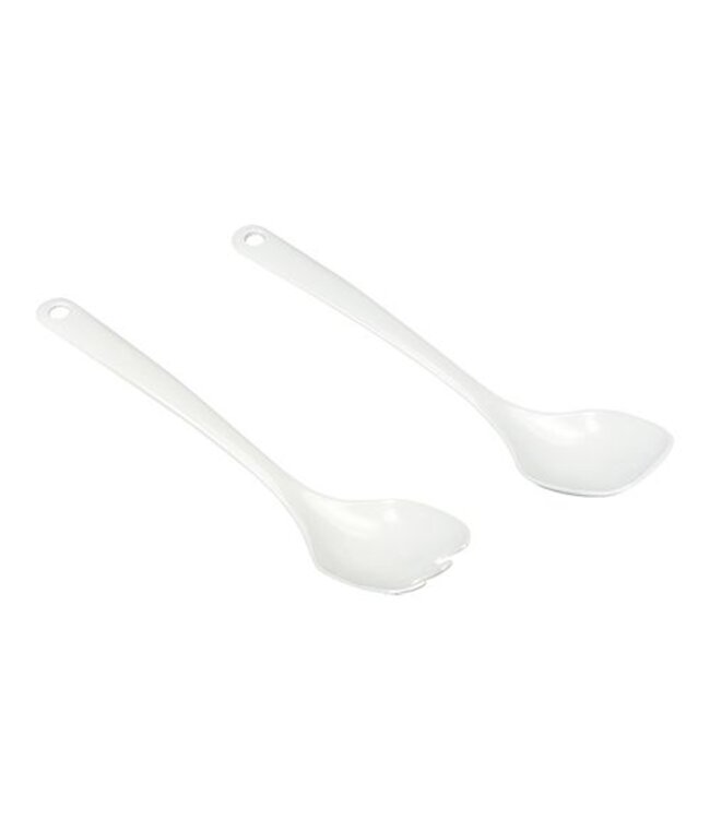 Salade lepel melamine - wit 31cm