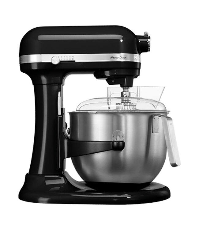 KitchenAid Professionele keukenmixer met schenkscherm - zwart - 6,9 liter