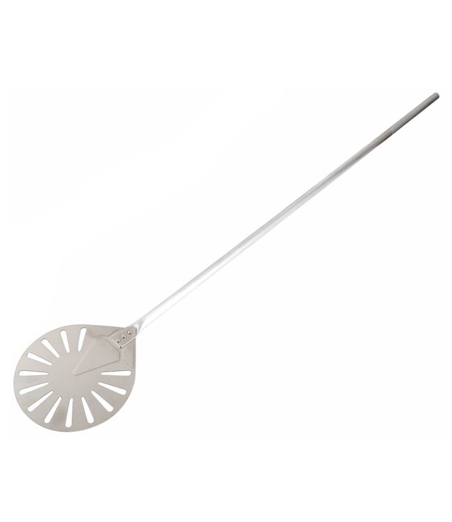 Pizzaschep RVS rond geperforeerd - (B)23x(D)23x(L)120cm