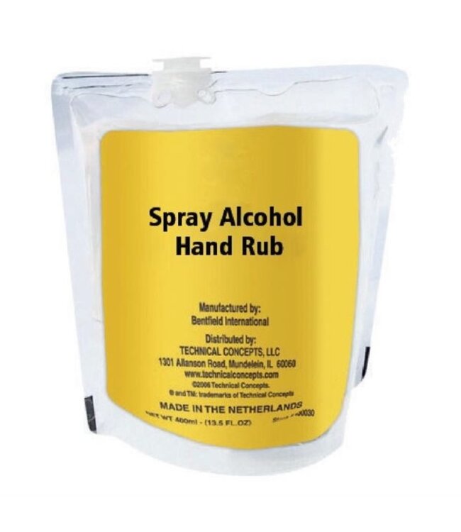 Ongeparfumeerde handreiniger spray - 60% alcohol - 400ml - 12 stuks