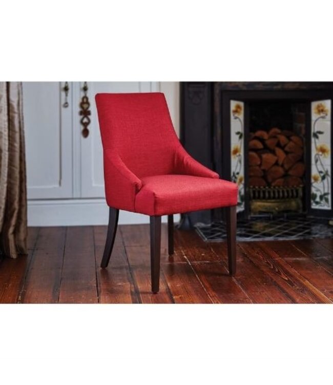 Eetkamerstoelen donkerrood - set van 2 stuks