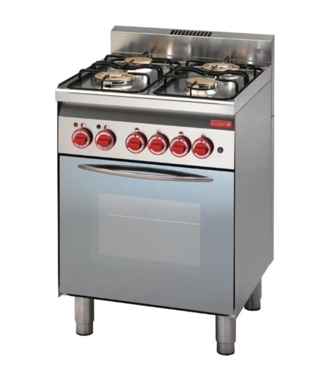 Gasfornuis Gastro M600 - 4 branders - met heteluchtoven