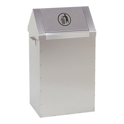 Afvalbak rvs - 40x30cm - H73cm