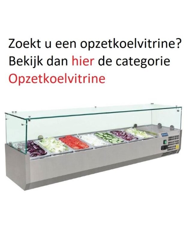 Klik op de blauwe link hieronder voor categorie opzetkoelvitrines