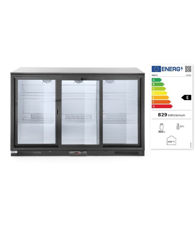 Barkoelkast 3 schuifdeuren | 338L | (H)90x133,5x50cm