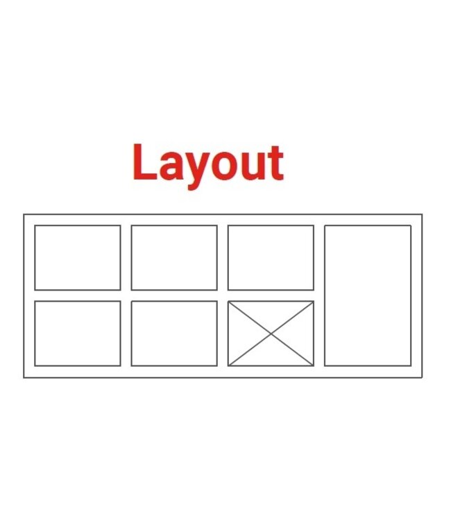 Pizzawerkbank | layout 5 | boven 10x 1/6GN | (H)85/90x(B)172x(D)70cm