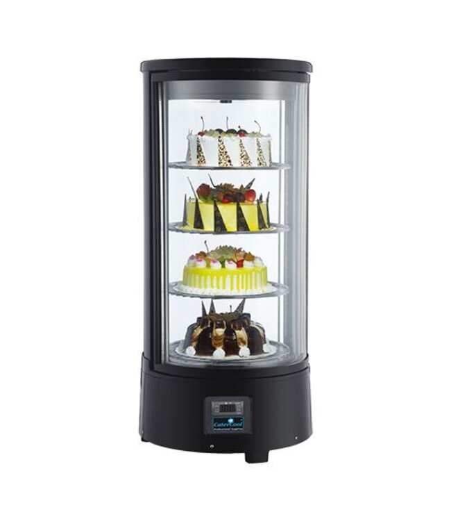 CaterCool Gebaksvitrine | 4 roterende roosters | 72L | (H)98x(Ø)45