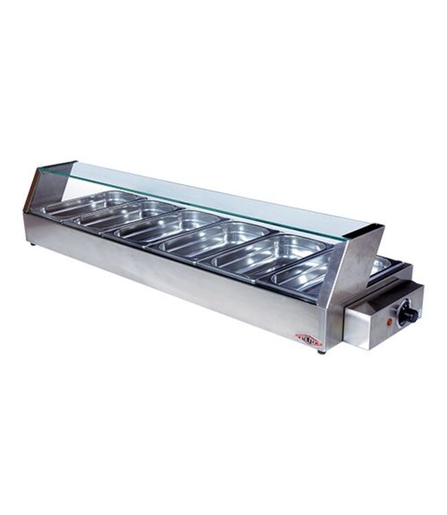 Stilfer Bain-marie vitrine - Stilfer - 6x 1/3GN 65mm