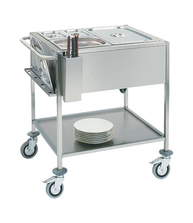 Bain-marie wagen - Max Pro - 2/1GN 20cm