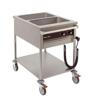 Max Pro Bain-marie wagen - Max Pro - 2x 1/1GN 20cm