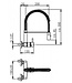 Echtermann Mini voorspoeldouche (hoogte 350mm) | wandmodel | dubbelgats 150mm | 1/2" aansluiting