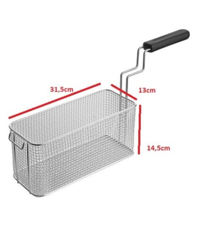 Smalle frituurmand voor Stilfer friteuses (1/2) | 20 liter - 31,5 x 13 x (H) 14,5cm