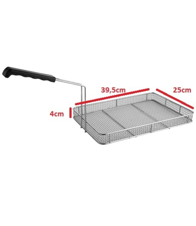 Losse frituurmand voor Oliebollen-/ visfriteuse - 15 liter - 39,5 x 25 x (H) 4cm