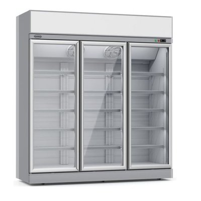 Vrieskast met glazen deur | Wit | 1530L | (H)209,2x(B)188x(D)71