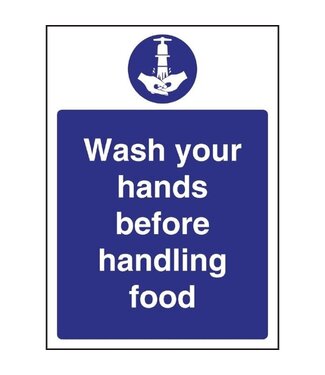 Vogue Waarschuwingsbord - Wash hands before handling food