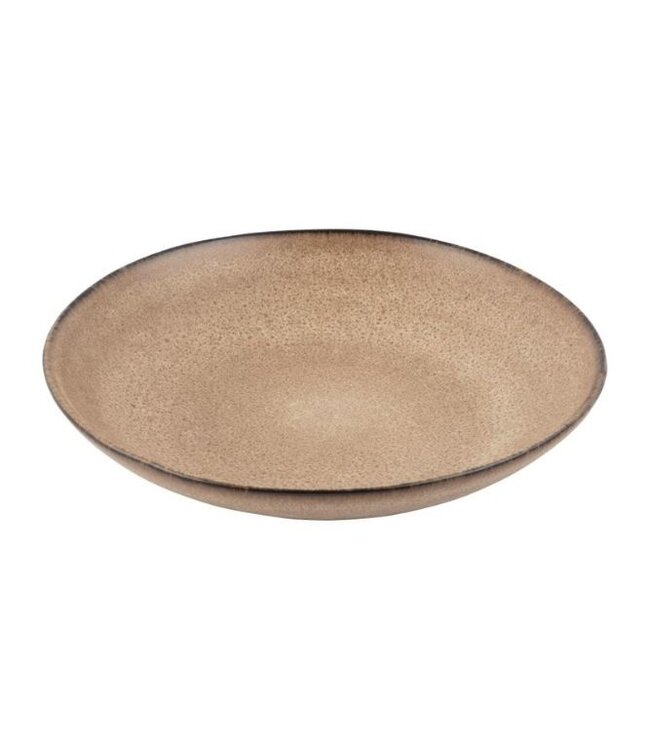 Platte kom - Olympia Build A Bowl - aardebruin - Ø25cm - 4 stuks