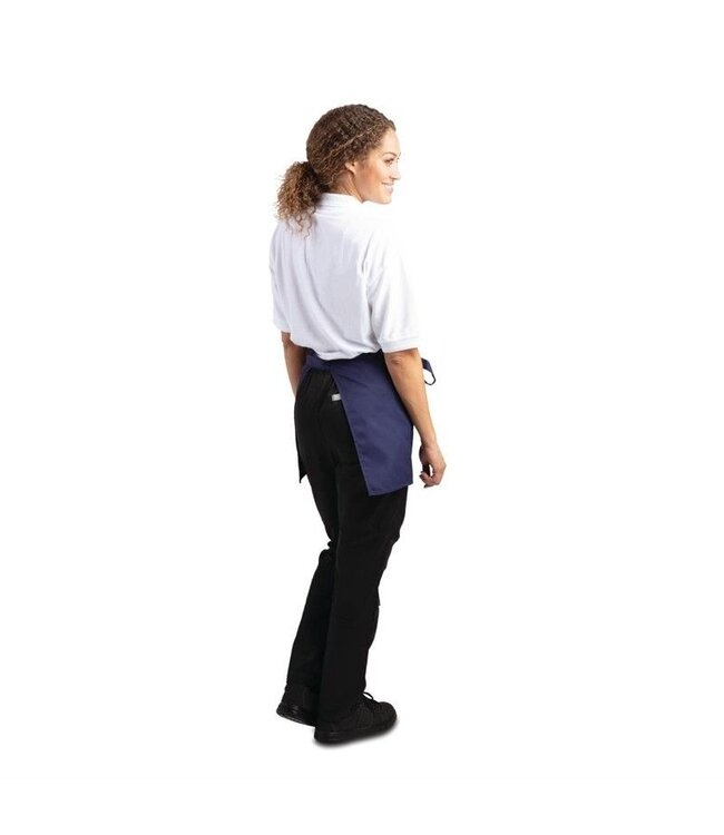 Horeca sloof met zak - kort - donkerblauw - (L)37,5cm x (B)75cm