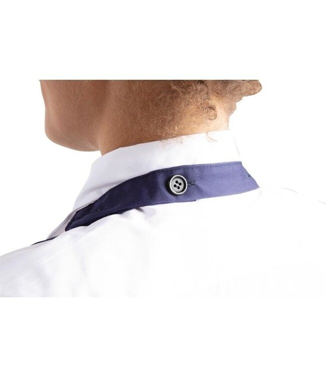 Horeca halterschort - V-hals - donkerblauw - (L)83,8cm x (B)69,8cm