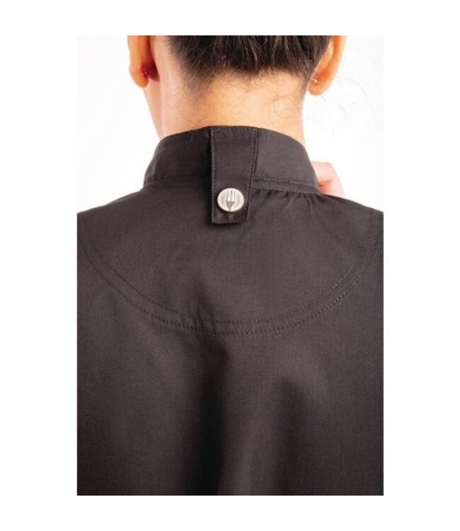 Horeca koksbuis dames - zwart - korte mouw - XS t/m XXL