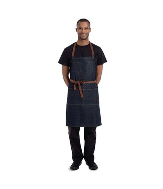 Chef Works Urban Memphis schort - lang - indigo - (L)86,5cm x (B)76cm