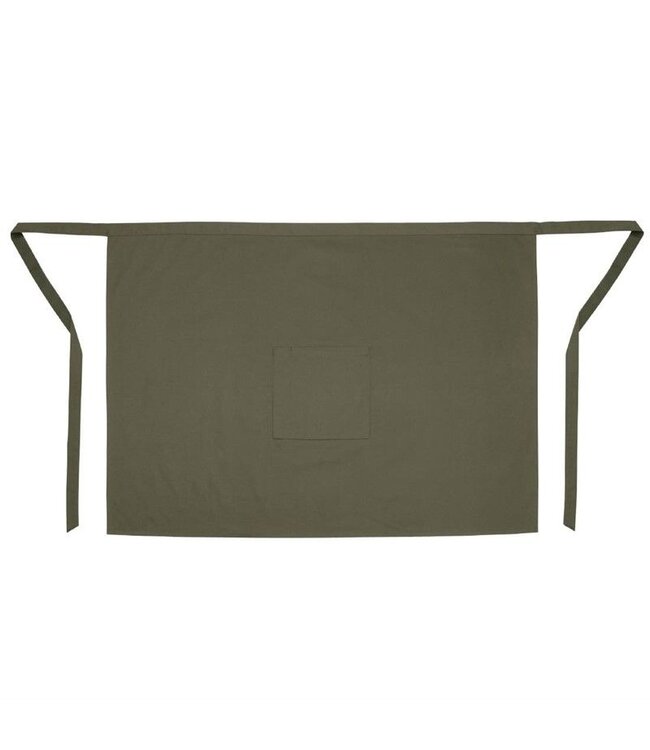 Horeca sloof met zak - lang - olijfgroen - (L)70cm x (B)100cm