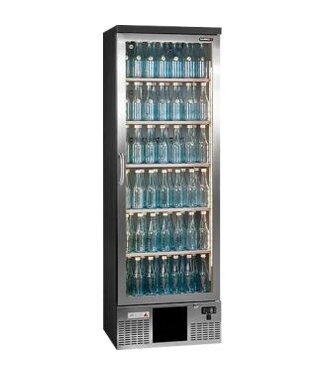 Gamko Flessenkoeling hoog | Gamko MG3/300RGCS | 1-Deurs | Glasdeur rechtsdraaiend | 300 liter | Chroomstaal