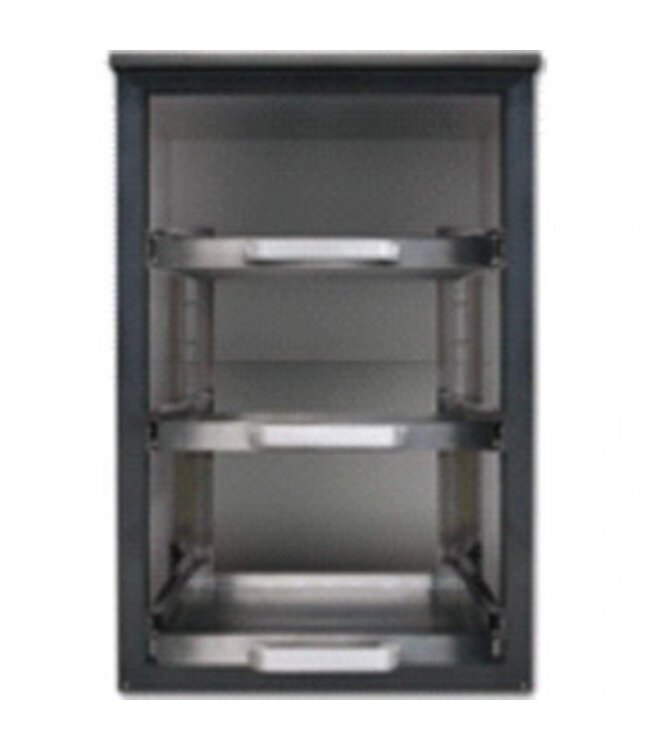 Flexbar open front segment | Gamko | X/OSDISH50 | 3 lades voor spoelrekken | Antraciet