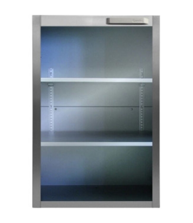 Flexbar deur segment | Gamko | X/2LSGN41K | Witte EQUAL-LED | Met slot | Linksdraaiend | RVS glazen front