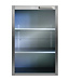 Gamko Flexbar deur segment | Gamko | X/2LSGN41K | Witte EQUAL-LED | Met slot | Linksdraaiend | RVS glazen front