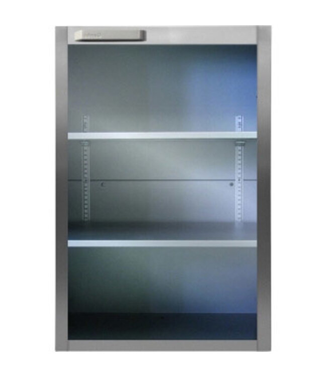 Flexbar deur segment | Gamko X/2RSGN54K | RGBW-LED | Met slot | Rechtsdraaiend | RVS glazen front