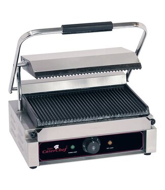 CaterChef Contactgrill solo | grande | geribbeld | 2,2kW | (H)21x(B)41x(D)40