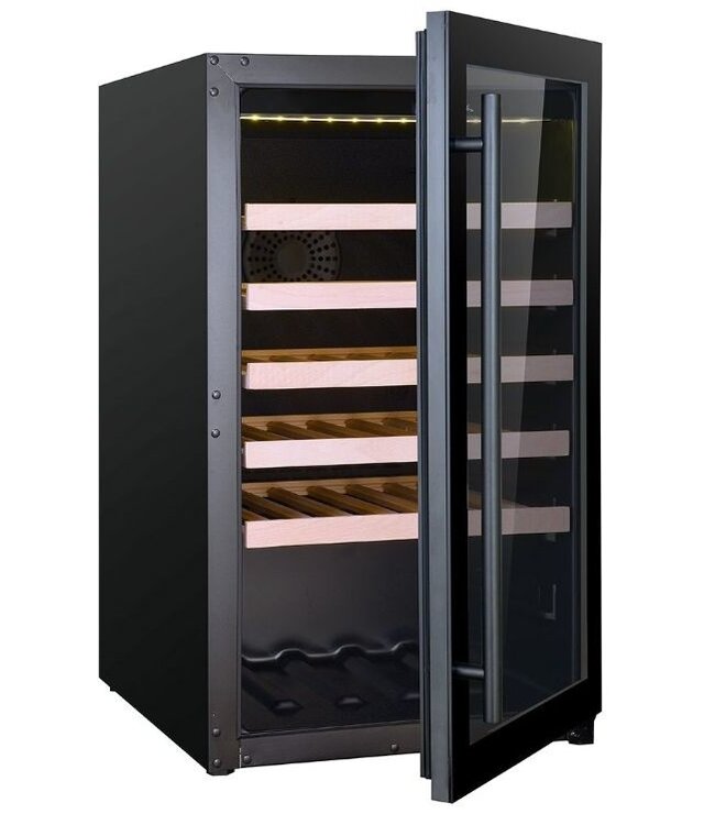 Wijnkoelkast | Enkele zone | 118 Liter | +5 tot +20 graden | 40 flessen | (H)82x(B)48,5x(D)60cm