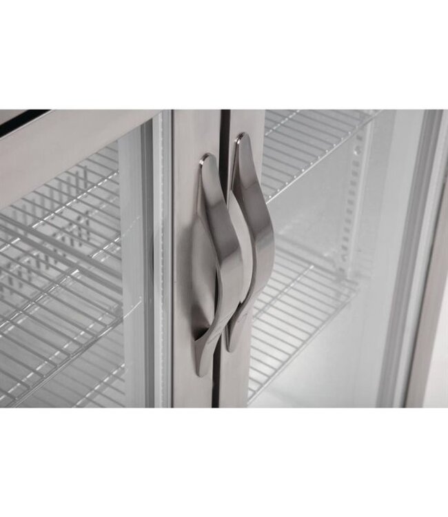 Bar dubbel display koeling | klapdeur | RVS | 208L | (H)90x(B)90x(D)52