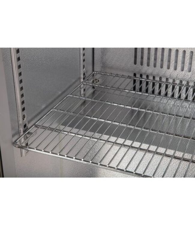 Bar dubbel display koeling | klapdeur | RVS | 208L | (H)90x(B)90x(D)52