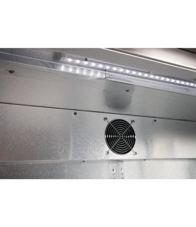 Bar dubbel display koeling | klapdeur | RVS | 208L | (H)90x(B)90x(D)52