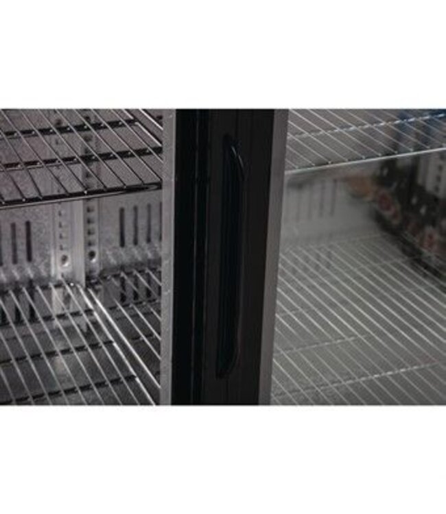 Bar dubbel display koeling | schuifdeur | zwart | 208L | (H)90x(B)90x(D)52