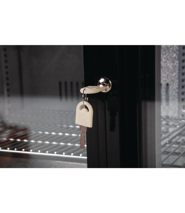 Bar dubbel display koeling | schuifdeur | zwart | 208L | (H)90x(B)90x(D)52