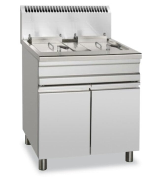 Friteuse | staand model | gas | 17,5+17,5 liter | 14+14kW | (B)75x(D)75x(H)110cm