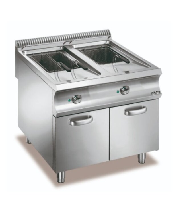 Friteuse | staand model | elektrisch | 18+18 liter | 32kW | (B)80x(D)90x(H)85cm