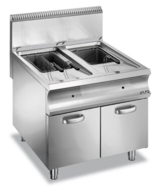 MBM Friteuse | staand model | gas | 18+18 liter | 36kW | (B)80x(D)90x(H)118cm