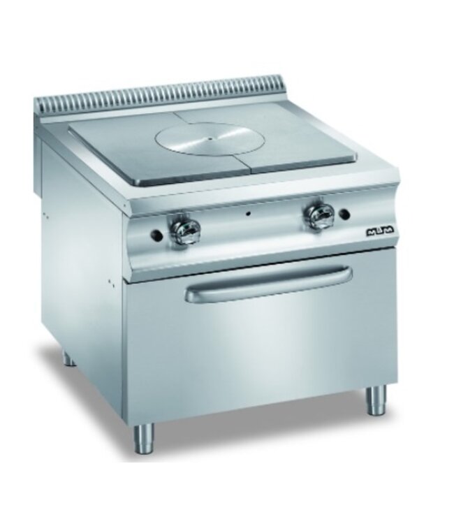 Gasfornuis | staand model | 1 kookplaat 12kW | incl oven | (B)80x(D)90x(H)85cm
