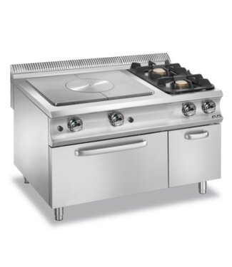 MBM Gasfornuis | staand model | 1x 7kW en 1x 11kW brander | incl gas oven | (B)120x(D)90x(H)85cm