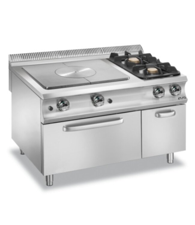 Gasfornuis | staand model | 1x 7kW en 1x 11kW brander | incl gas oven | (B)120x(D)90x(H)85cm