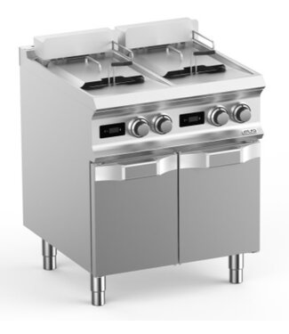 MBM Friteuse | staand model incl digitale display | elektrisch | 12+12 liter | 9+9kW | (B)70x(D)73x(H)85cm