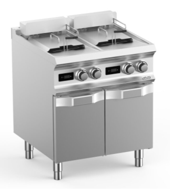 Friteuse | staand model incl digitale display | elektrisch | 12+12 liter | 9+9kW | (B)70x(D)73x(H)85cm