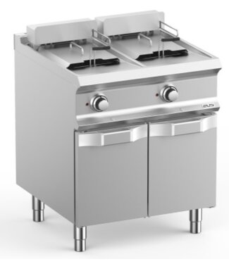 MBM Friteuse | staand model | elektrisch | 12+12 liter | 9+9kW | (B)70x(D)73x(H)85cm